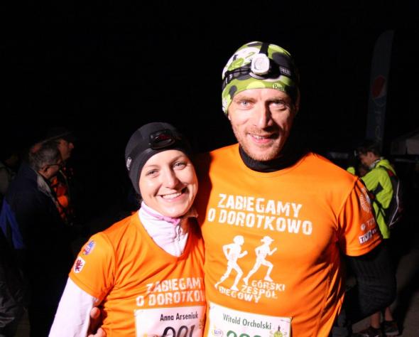 Ania i Witek na starcie Biegu 7 Dolin